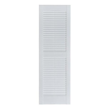 MR MXYZPTLK Perfect Shutters IL501535049 Premier Louver Exterior Decorative Shutter; Paintable - 15 x 35 in. IL501535049